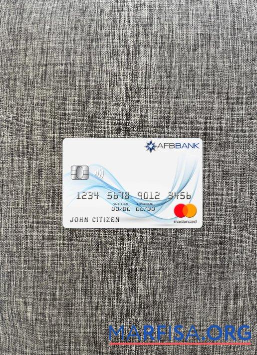 Printable Azerbaijan AFB bank mastercard photolook front example